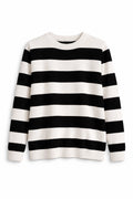 Stribet striktrøje - Størrelser fra extra Small til extra Large Store hvide og Sorte striber 
