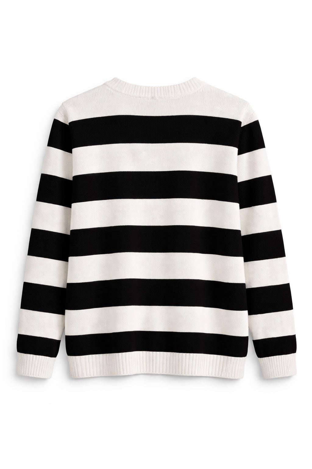 Stribet striktrøje - Størrelser fra extra Small til extra Large Store hvide og Sorte striber 