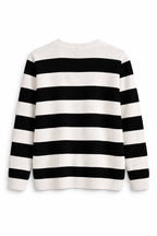 Stribet striktrøje - Størrelser fra extra Small til extra Large Store hvide og Sorte striber 